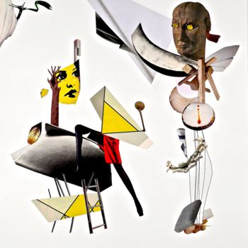 Collages intitulée "SANS-RAISON" par Cha, Œuvre d'art originale, Découpages