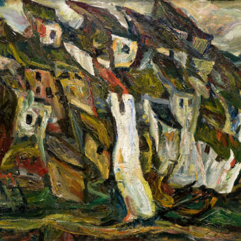 Картина под названием "Les maisons" - Chaïm Soutine, Подлинное произведение искусства, Масло