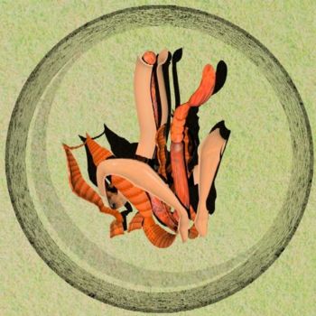 「The Peach Flower Ac…」というタイトルのデジタルアーツ Chaim Ashによって, オリジナルのアートワーク, 3Dスカルプティング