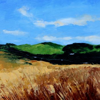 Painting titled "Wild Cornfield" by Terence Kelly, Original Artwork, Acrylic