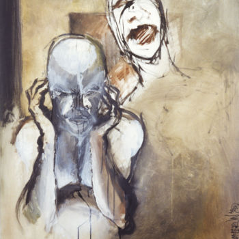 Pintura intitulada "Jumeaux" por Franck Chambrun, Obras de arte originais, Acrílico