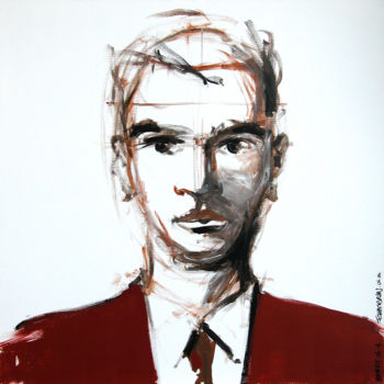 Schilderij getiteld "Portrait 04.1" door Franck Chambrun, Origineel Kunstwerk, Acryl