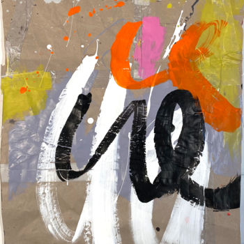 Pintura titulada "KRAFT_21_009" por Franck Chambrun, Obra de arte original, Acrílico