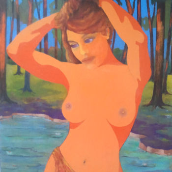 Painting titled "Femme au paréo.jpg" by Jjchambry, Original Artwork