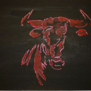 Pintura titulada "toros.jpg" por Thierry Chamoux, Obra de arte original