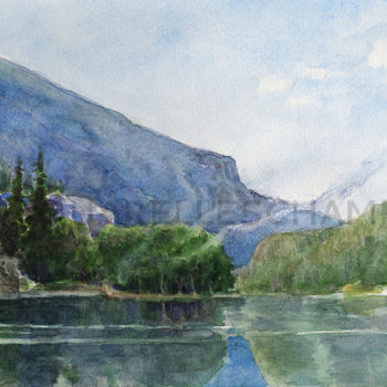Malarstwo zatytułowany „Matin sur le lac” autorstwa C H A M P, Oryginalna praca