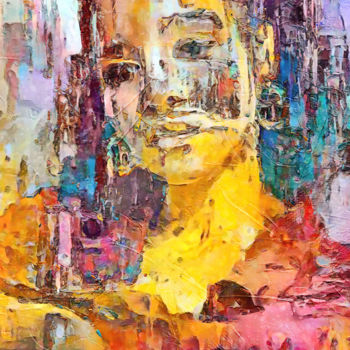 Цифровое искусство под названием "Colorful Citygirl" - Gustav Boye, Подлинное произведение искусства, 2D Цифровая Работа