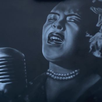 Peinture intitulée "Billie Holiday" par Johan De Champs, Œuvre d'art originale, Aérographe