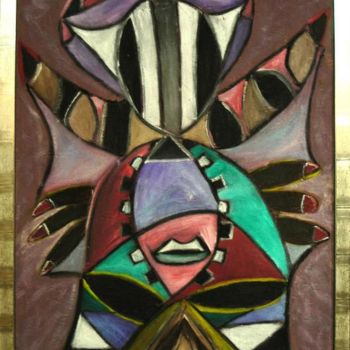 Peinture intitulée "Sans masque" par Chan Mengal, Œuvre d'art originale, Huile