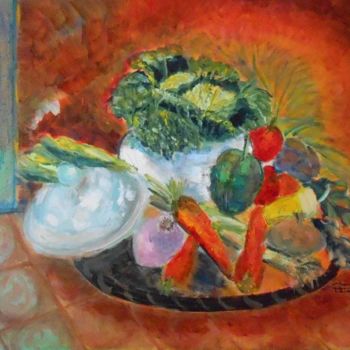Peinture intitulée "La Soupe au Chou" par Liliane Chanal-Jouet, Œuvre d'art originale