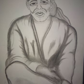 Рисунок под названием "Drawing orisnal" - Chandervir Singh, Подлинное произведение искусства, Древесный уголь