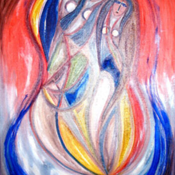 Painting titled "Mother and daughter" by Narayanan Ramachandran, Original Artwork