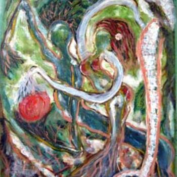 Malerei mit dem Titel "Garden of Eden" von Narayanan Ramachandran, Original-Kunstwerk