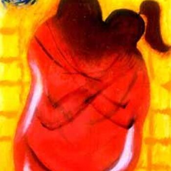 Malerei mit dem Titel "EMBRACE" von Narayanan Ramachandran, Original-Kunstwerk, Öl