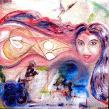 Malerei mit dem Titel "ANGEL" von Narayanan Ramachandran, Original-Kunstwerk, Öl