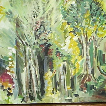 Painting titled "forêt" by Chantal De Lagenest, Original Artwork