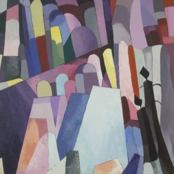 Pintura titulada "Viaduc" por Chantal Derrien, Obra de arte original, Acrílico