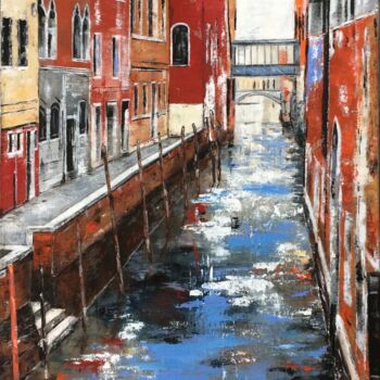 Malerei mit dem Titel "Venise 3" von Chantal Derrien, Original-Kunstwerk, Acryl