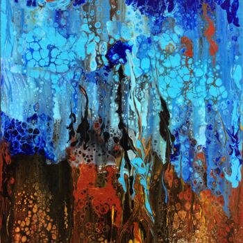 Peinture intitulée "Ciel bleu" par Chantal Derrien, Œuvre d'art originale, Acrylique