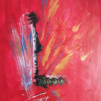 Painting titled "explosive" by Serge Fiorato, Original Artwork, Acrylic