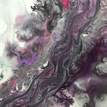 Painting titled "Douce fluidité" by Chantal Gosselin, Original Artwork, Acrylic Mounted on Wood Stretcher frame