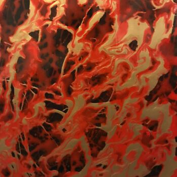 Картина под названием "Rage" - Chantal Gosselin, Подлинное произведение искусства, Акрил Установлен на Деревянная рама для н…
