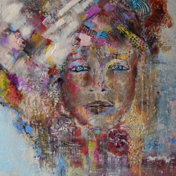 Malerei mit dem Titel "Portrait 8" von Chantal Gm, Original-Kunstwerk, Acryl