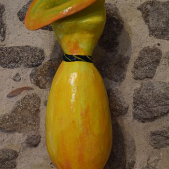 Sculpture intitulée "COLORETTE" par Chantal Lissonnet, Œuvre d'art originale, Papier mâché