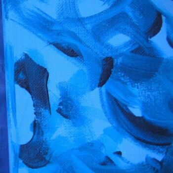 "masque bleu" başlıklı Tablo Chantal Listoir tarafından, Orijinal sanat, Petrol