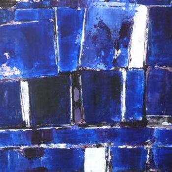 Картина под названием "Série Bleu Nuit" - Chantal Malet, Подлинное произведение искусства, Акрил