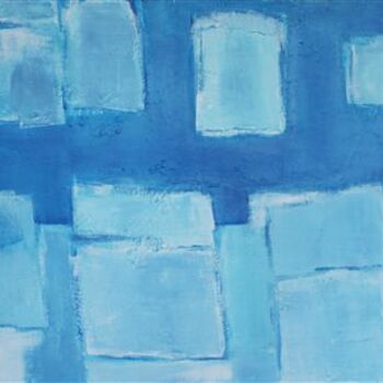 Malerei mit dem Titel "Série Bleu" von Chantal Malet, Original-Kunstwerk, Acryl