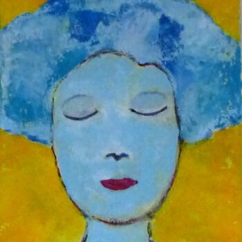 Painting titled "Portrait 1" by Chantal Malet, Original Artwork, Acrylic