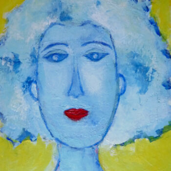 Pintura intitulada "Portrait 3" por Chantal Malet, Obras de arte originais, Acrílico