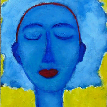 Painting titled "Portrait 5" by Chantal Malet, Original Artwork, Acrylic