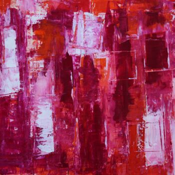 Painting titled "Série Rouge" by Chantal Malet, Original Artwork, Acrylic
