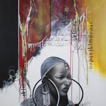 Peinture intitulée "Beauté d'Afrique" par Chantal Myrtil, Œuvre d'art originale, Acrylique