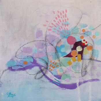 Pintura titulada "Les galets de Tadou…" por Chantal Proulx, Obra de arte original, Acrílico Montado en Bastidor de camilla d…