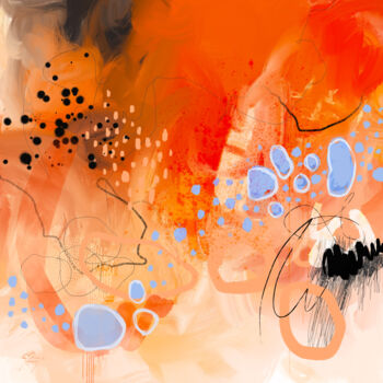 「Good vibrations」というタイトルのデジタルアーツ Chantal Proulxによって, オリジナルのアートワーク, デジタル絵画