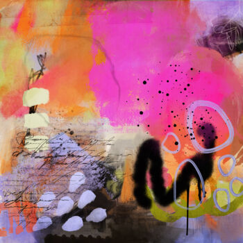 Grafika cyfrowa / sztuka generowana cyfrowo zatytułowany „Full of joy” autorstwa Chantal Proulx, Oryginalna praca, Malarstwo…