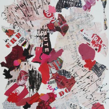 Malerei mit dem Titel "Red dingue" von Chantal Scherpereel, Original-Kunstwerk, Acryl