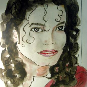 Painting titled "Jackson" by Chantal Thomas Rogé, Original Artwork, Watercolor