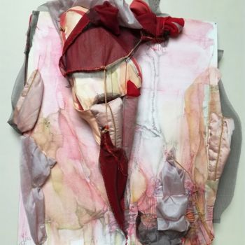 Textile Art με τίτλο "CULôté.e.s" από Chantal Tichit, Αυθεντικά έργα τέχνης, Ύφασμα Τοποθετήθηκε στο Ξύλινο πάνελ