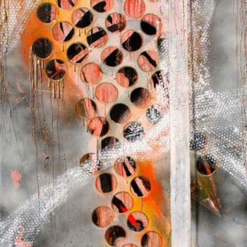 Картина под названием "Le bien et le mal II" - Chantal Westby, Подлинное произведение искусства, Акрил Установлен на Деревян…