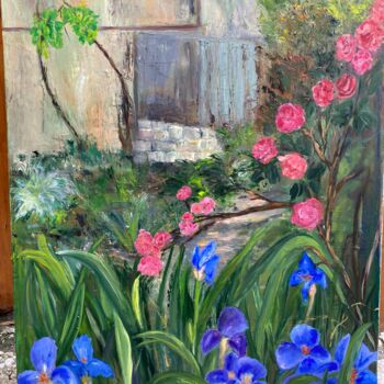 Peinture intitulée "Le jardin de mes vo…" par Chantal Rubino, Œuvre d'art originale, Huile Monté sur Châssis en bois