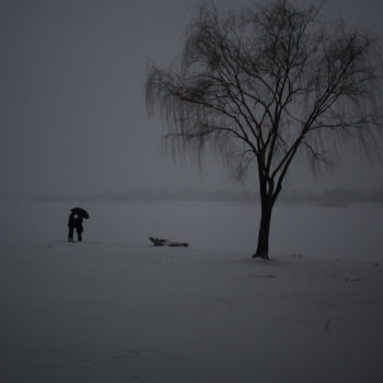 Fotografie getiteld "Lovers in the Snow.…" door Chantale Wong, Origineel Kunstwerk