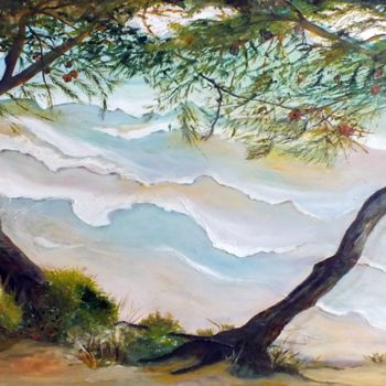 Painting titled "Lavandou - Saint Cl…" by Chantal Le Mesle, Original Artwork, Oil