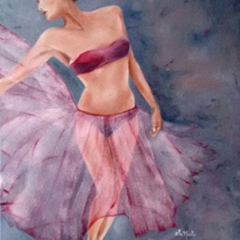 Pintura titulada "j'aurai voulu danse…" por Chantal Le Mesle, Obra de arte original, Oleo