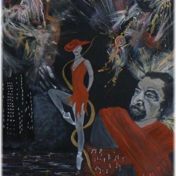 Pintura titulada "hommage à Monsieur…" por Chantal Roussel Roggia, Obra de arte original, Oleo
