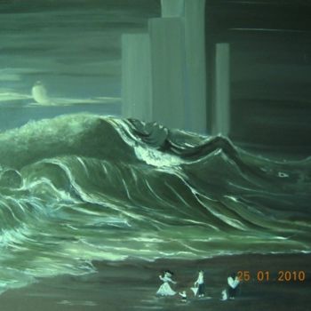 Pintura titulada "le rugissement" por Chantal Roussel Roggia, Obra de arte original, Oleo