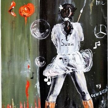 Malarstwo zatytułowany „Suzie q” autorstwa Chantal Roussel Roggia, Oryginalna praca, Olej